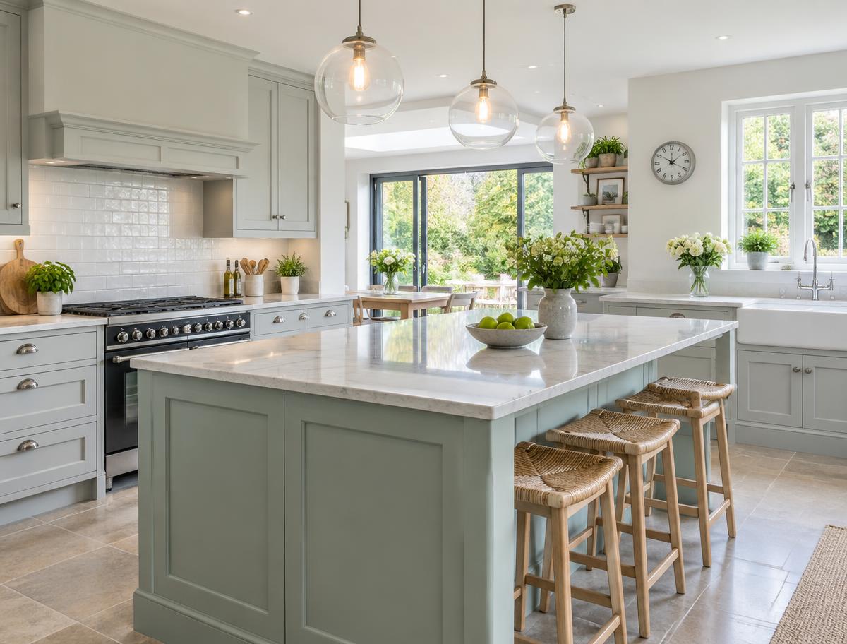 Kitchen after a household clean