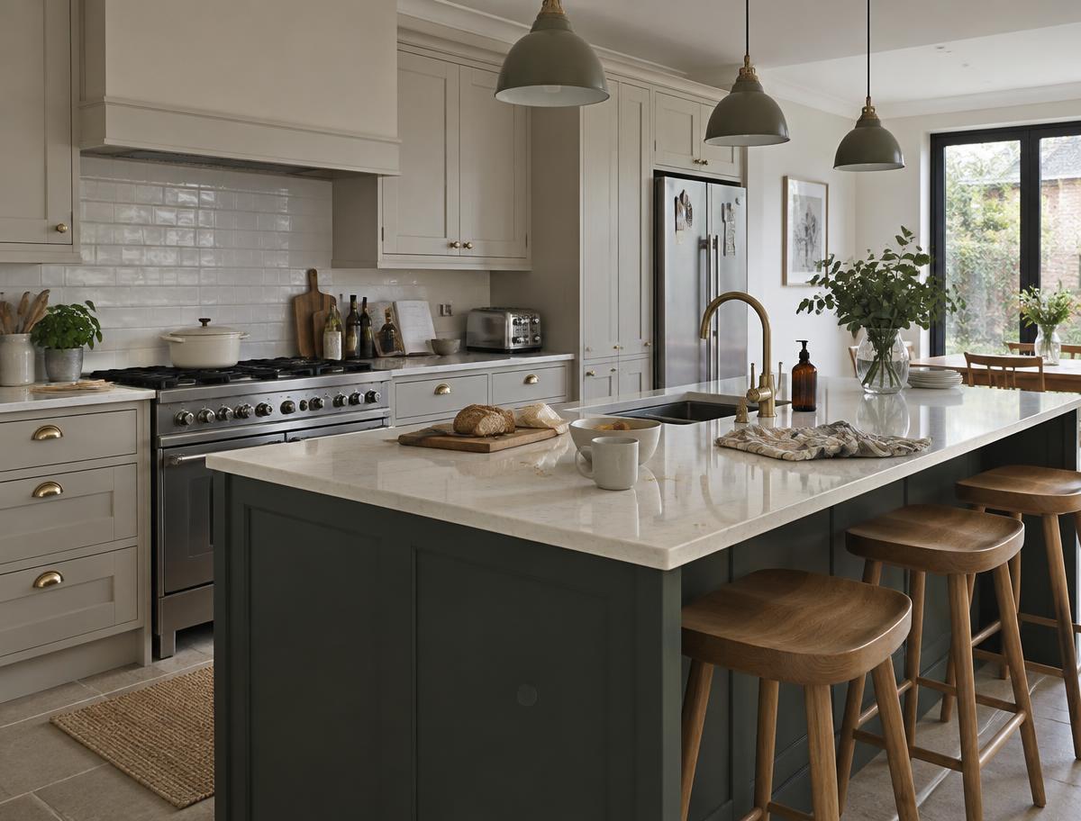 Kitchen before a household clean